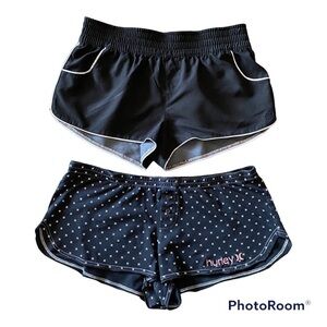 HURLEY & OP-TWO PAIRS OF SHORTS-SIZE SMALL